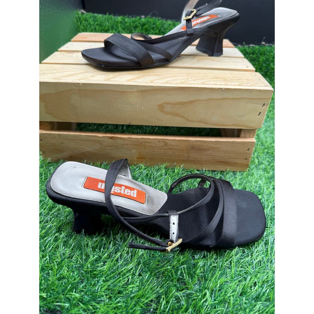 Unlisted - Open Toe Heels- Black- Size 6.5W